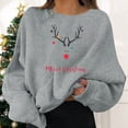 thumbnail image 2 of 2025 Chandails de Noël pour Femmes Crop Top des Fêtes à Manches Longues Chandails à Enfiler Imprimé Graphique Amusant Confortable Chandails à Manches Longues pour Femmes Col Rond Chandail de Base à Manches Longues pour Femmes, 2 of 6