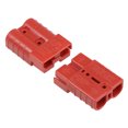 thumbnail image 1 of Unique Bargains 6 Gauge Battery Quick Connect Disconnect 50A Wire Connector for Winch Auto Car Trailer Driver Red, 2pcs, 1 of 5