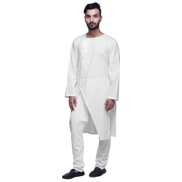 Atasi Solid Indian Fashion For Men Cotton Slub Button Down Kurta For Men