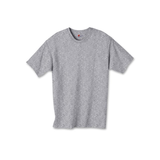 Hanes Kids Authentic TAGLESS Cotton T-Shirt, L, Oxford Gray