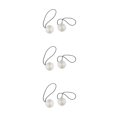thumbnail image 1 of yingyy 1/2/3/5 2 Pieces Curtain Tieback Round Polyester Replacement Simple Style Household Kitchen Sunshade Drape Fixing Fastener Light Silver 3PCS, 1 of 6