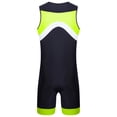 thumbnail image 3 of Sxiwei Men's Sun Protection Jumpsuit Sleeveless Rash Guard Zipper Bodysuit Swimwear Surfing Bathing Fluorescent Green XXL, 3 of 7
