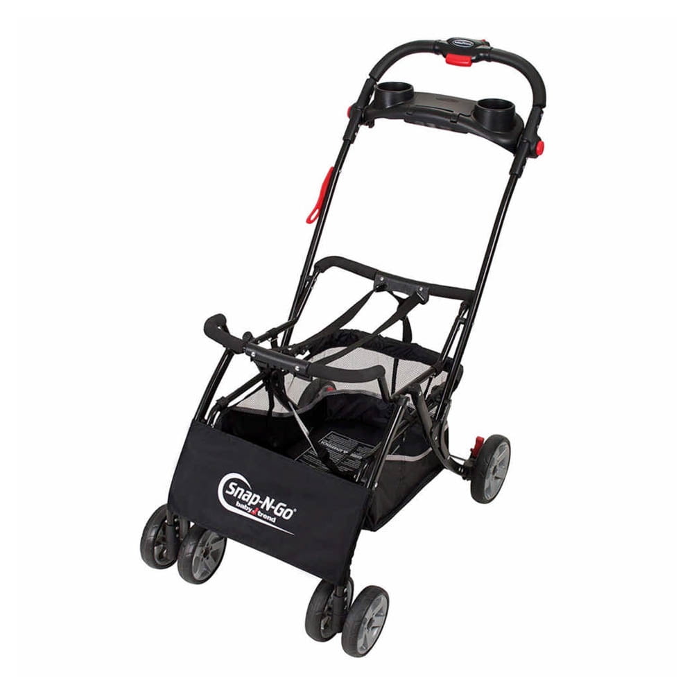Baby Trend Porte-bébé de siège d'auto universel Snap-N-Go FX – Cadre de voyage léger avec pliage à une main, plateau pour parents et grand espace de rangement