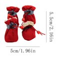 thumbnail image 3 of Winter Dog Shoes Fleece Warm Dog Boots With Reflective Tape 1 Claw Cover Pet Shoes With Drawstring, 3 of 6