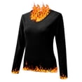 thumbnail image 2 of Kcodviy Femmes Col Rond Molleton Hommes Haut Thermique Paquet Doublé Thermique Ajusté Hauts Thermiques pour Femmes Temps Froid Hauts Manches Longues Thermique Femmes Haut Thermique Chandails Sans Manches Hauts d'Hiver, 2 of 7