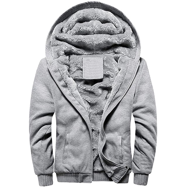 Veste pour Homme Hiver Mode Homme Automne et Hiver Ample Décontractée Veste de Couleur Unie