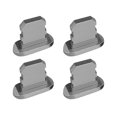 thumbnail image 1 of 4 Pcs Capuchons Anti-Poussière Ports de Charge pour Téléphone Intelligent Accessoires Pièces de Rechange pour iPhone Gris, 1 of 8