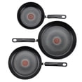 thumbnail image 2 of T-fal Ensemble de 3 Poêles, Aluminium Forgé de Forte Épaisseur avec Revêtement Antiadhésif en Titane, Va au Lave-Vaisselle, 2 of 6