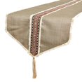 thumbnail image 1 of La HomeCentric Buchra Table décorative Runner 14 '' x 60 '' Tribal Marocain Dentelle & Tassel Linen, 1 of 10