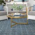 thumbnail image 2 of Henn&Hart 32"W Modern Metal/Glass Coffee Table in Brass Finish, 2 of 7