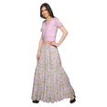 thumbnail image 2 of Moomaya Robe Ethnique pour Femmes Jupe Longue Imprimée et Ensemble Haut Court à Épaules Dénudées, 2 of 6