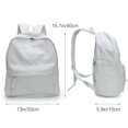 thumbnail image 3 of Zicac Sac à Dos en Toile Unisexe DIY Sac à Dos Cartable (Blanc Naturel), 3 of 4