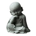 thumbnail image 2 of Mini Monk Statue Ornaments Table Art Home Room Decoration Gift for Housewarming Decor, 2 of 3