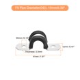 thumbnail image 2 of Unique Bargains 30Pack 3/8' Cable Clamp U Shape Stainless Steel Rubber Cushioned Pipe Strap, 2 of 5