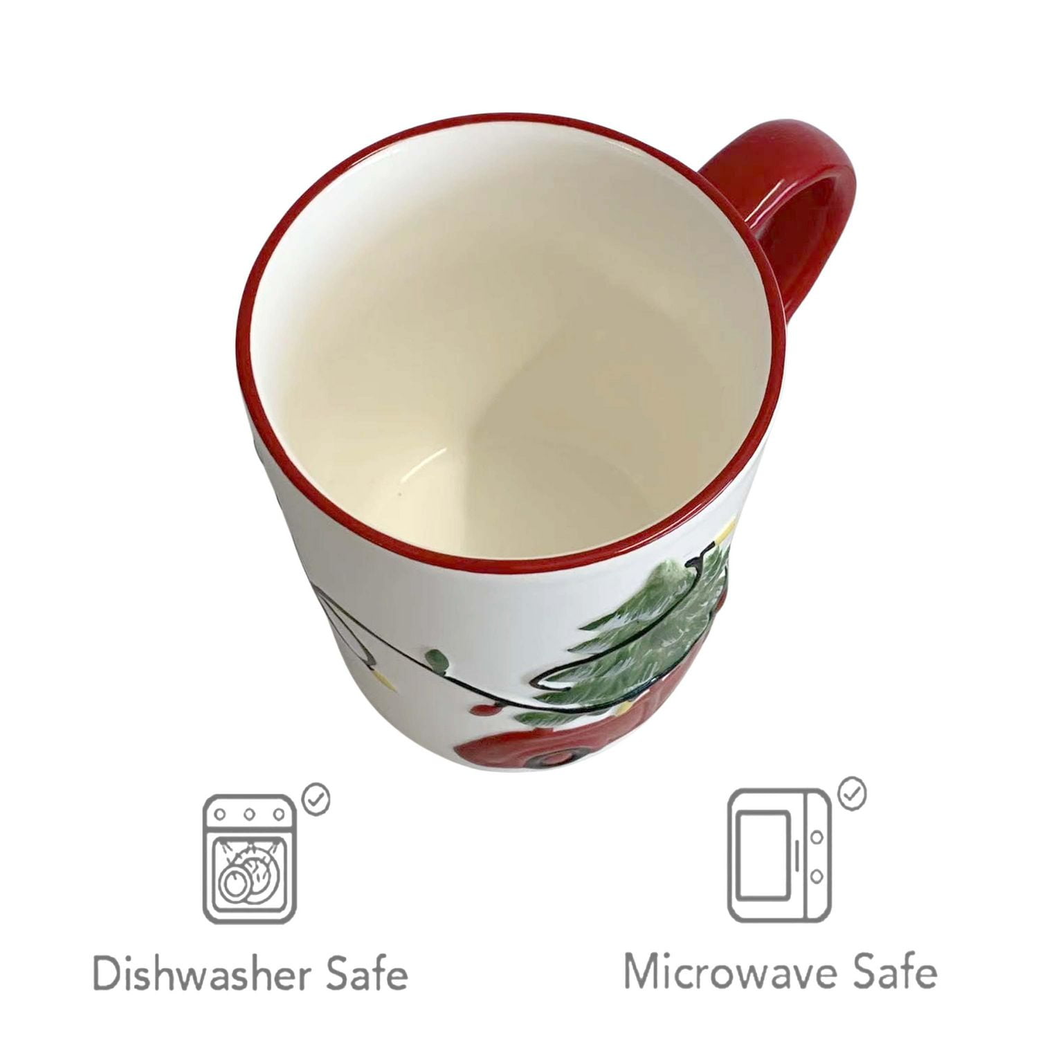 Holiday Time Tasse en céramique voiture/arbre 14,5 oz