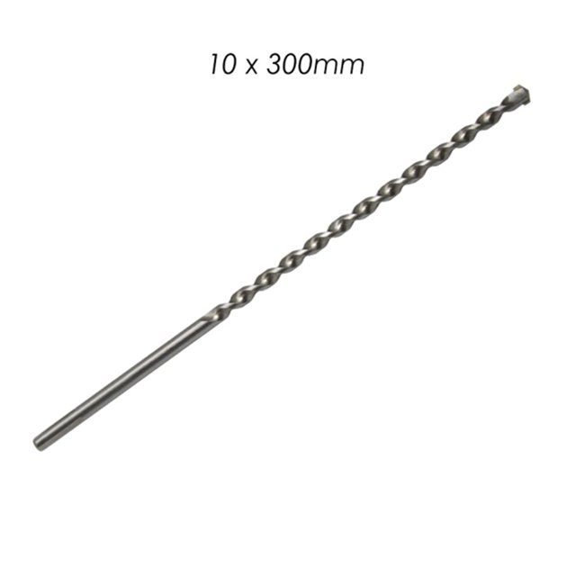 300mm Long Masonry Concrete Drill Bit Triangle Shank 10mm Drill