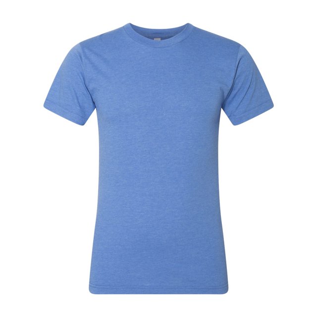 American Apparel 50/50 Tee, L, Heather Lake Blue