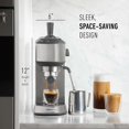 thumbnail image 2 of Calphalon Machine à Espresso Compacte Machine à Espresso pour la Maison avec Mousseur à Lait Acier Inoxydable, 2 of 5