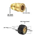 thumbnail image 4 of YAOMOBB Laveuse à Pression 5000 PSI Raccordement Rapide Robuste Déconnexion Rapide Adaptateur de Laveuse à Pression Remplacer Raccord Fileté Mâle Femelle Raccord 4 Pcs/8 Pcs, 4 of 6