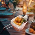 thumbnail image 4 of Gros Rabais! Mini Panier à Frites, Panier de Friture pour Pépites de Poulet, Petit Panier à Collations pour Vaisselle de Table, Support à Collations en Gros pour Fêtes et Événements, 4 of 6
