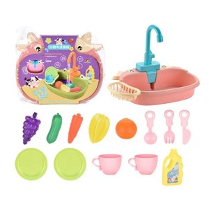 Jouets pour enfants Lave-vaisselle électrique Kitchen Sink Pretend Play Kitchen Food Wash Légumes Jouets éducatifs pour les filles Play House Toy