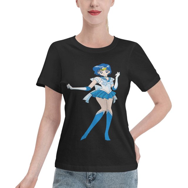 Women's Basic Short Sleeve T-Shirt Sailor Moon Mizuno Ami
