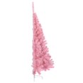 thumbnail image 3 of vidaXL Artificial Half Christmas Tree with Stand Pink 210 cm PVC, 3 of 5