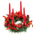 thumbnail image 2 of Christmas Advent Wreath Fir Wreath Arrangement Decorative Wreath Christmas Advent Wreath Fir Wreath Christmas Arrangement Decorative Wreath With Candle Holder & Ribbon, 2 of 7