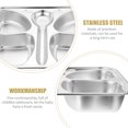 thumbnail image 4 of Luxshiny 1Pcs Simple Style Divided Plate Made Of Stainless Steel For Children Silver, 4 of 8
