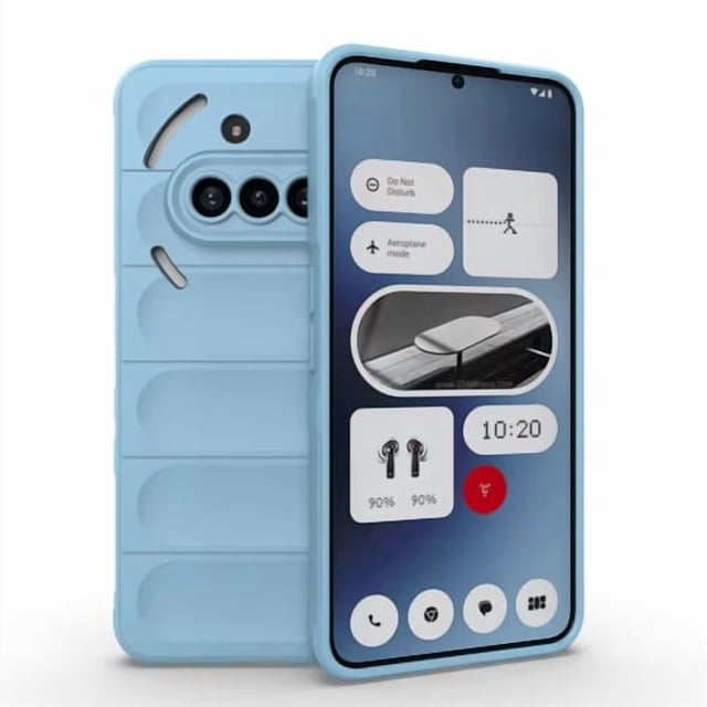 Skin Feeling Flexible Silicone Case for Nothing Phone 3a Protective Cover - Blue