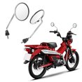 thumbnail image 1 of Rétroviseur de Moto, Vision Claire Filetage 8 mm Angle Ajustable Étanche 1 Paire Rétroviseur de Guidon Rond Plaqué Universel pour VTT pour Vélos de Rue, 1 of 8