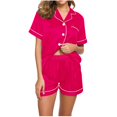thumbnail image 1 of Besolor Pyjama d'Été pour Femme, Tenue de Nuit Décontractée à Manches Courtes, Chemise Boutonnée avec et Ensembles, Tenue de Détente, Pjs, 1 of 4