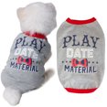 thumbnail image 4 of CBFFDC Letter Print Pet Clothes Adorable Letter Print Pet T shirts Threaded Neckline Two Legged Design Soft Comfortable Summer Puppy Clothes, 4 of 6
