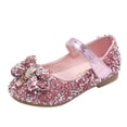 thumbnail image 1 of MIASHUI Robe Fille Paillettes Scintillantes Chaussures de Princesse Chaussures de Fête Danse Sandales, Rose, 2,5-3 Ans, 1 of 9