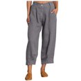 thumbnail image 1 of XZNGL Soft Pajama Pants for Women Casual Solid Color Loose Button Comfortable Straight Pants, 1 of 9