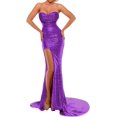 thumbnail image 1 of BEAUTBRIDE Women's Mermaid Evening Dress With Slit Sequins Prom Gown, 1 of 7