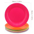 thumbnail image 4 of CIMAXIC round cake tray 48PCS Disposable Round Colorful Cake Tray Universal Dish Plate Children DIY Handmade Art Painting Paper Plate (Random Color),7.09"X7.09"X0.39", 4 of 5