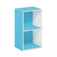 thumbnail image 1 of Furinno Luder Bookcase / Book / Storage, 2-Tier Cube, Light Blue/White, 1 of 15