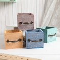 thumbnail image 2 of Cube Decorative Flower Basket Reusable Wood Flower Arrangement Decorative Plant Pot Office Decor, 2 of 10