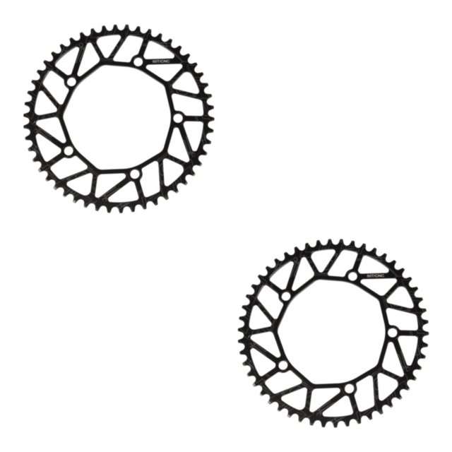 Redempat Chain Ring - Easy To Install Durable Wide Compatibility - Bike Crank Precise Fit Bicycles Crank 50T black 2Set