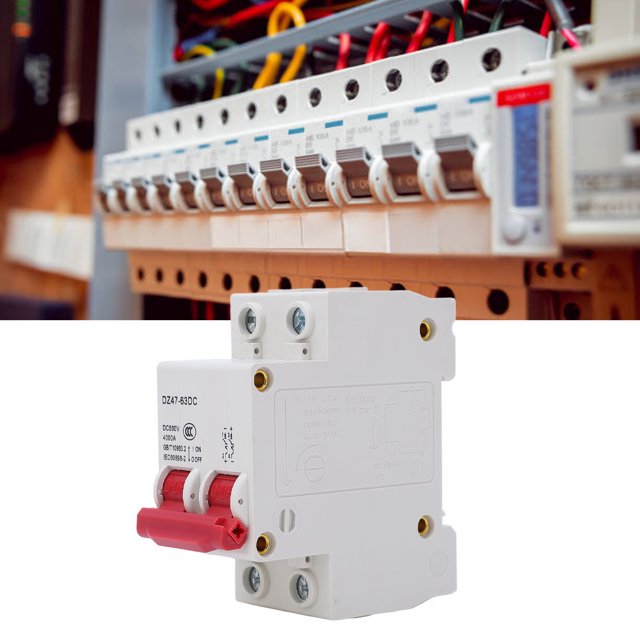 DC Miniature Circuit Breaker Solar Circuit Breaker 2P DC250V Battery Breaker Protector For Overload Short Circuit