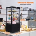 thumbnail image 2 of KFFKFF Vitrine Réfrigérée, Vitrine de Table pour Desserts 85 L/3 Pi3, Réfrigérateur Commercial à Triple Couche avec DEL, Refroidissement Rapide, Décongélation Automatique, Verrouillage Sécurisé pour Pâtisserie, 2 of 9