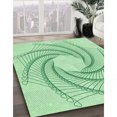 thumbnail image 3 of Ahgly Tapis Rectangulaire Lavable en Machine Intérieur Vert Menthe, 8 Pieds x 10 Pieds, 3 of 7