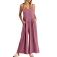 thumbnail image 1 of Women's Long Overalls Summer Casual Adjustable Overalls Jumpsuit, 1 of 4
