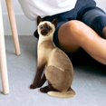 thumbnail image 4 of Lovely Cat Plush Toys Stuffed Animal Plush Padding Doll Simulation Siamese Cats StyleD, 4 of 9
