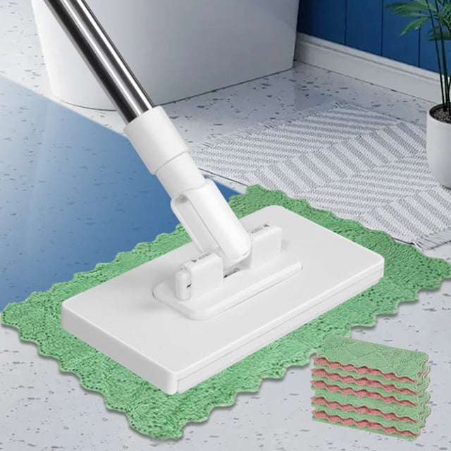 Chmadoxn Disposable Dusts Mop With 4 Reusable Cloths A Mop