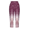 thumbnail image 5 of Yuyuzo Womens Plus Size Capris High Waisted Straight Leg Solid Color Bottom Capri Pants for Women 3/4 Slacks, 5 of 5