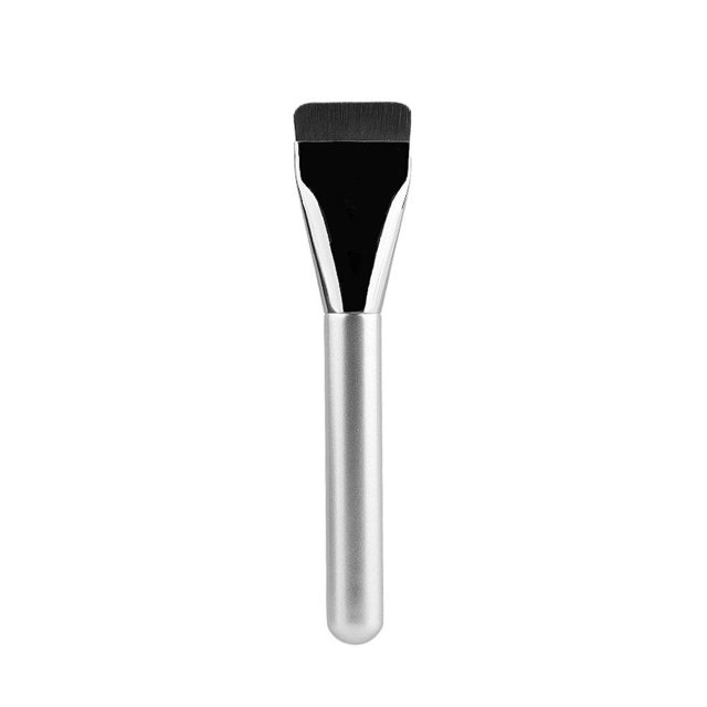 Light Concealer Flat Head Foundation Brush - Aluminum Handle Wooden Tube N5L2