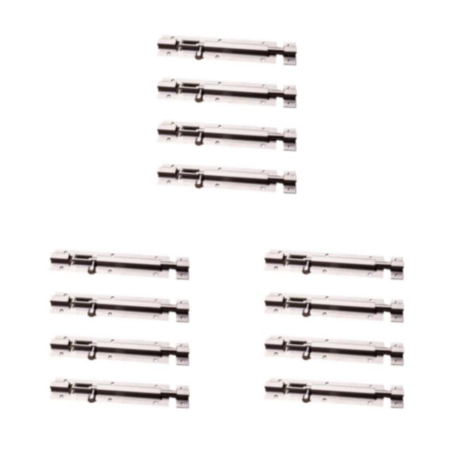 Decodeary 4pack/lot Affordable And Stylish Locks For Various Doors - Satisfaction Guaranteed Smooth Operation Slide Screws 5 inch 3PCS