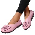 thumbnail image 2 of B91xZ Mocassins à Enfiler pour Femmes Bout Rond Confort Légers Chaussures Habillées à Enfiler, Rose 8.5, 2 of 5
